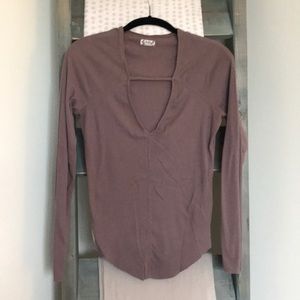 Intimately Free People cut out long sleeve shirt